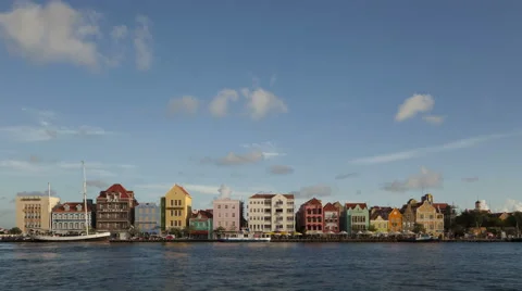 4K Time Lapse Willemstad Curacao Waterfront