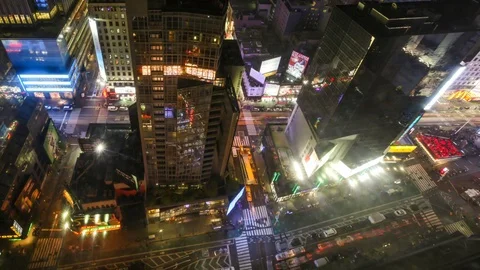 4K Timelapse Aerial View Of Times Square