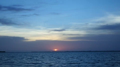 Sun Setting Over Ocean