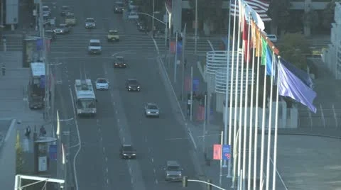 Aerial Street Traffic