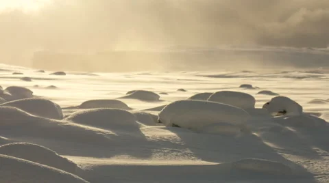 Waves Of Snow Bumps In Winter
