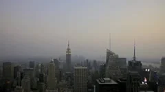 Timelapse View Sunset New York City