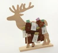 Reindeer Christmas Calendar With Dollars