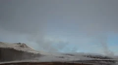 4K Time Lapse Zoom Out Geysir Eruption Iceland