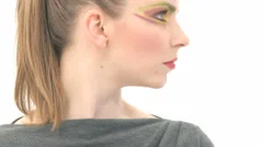 Close Up Zoom Of An Angry Woman