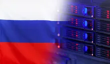 Technology Concept with Flag of Russia