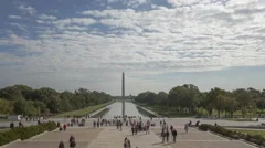 4K Time Lapse Crowd At Washington Monument